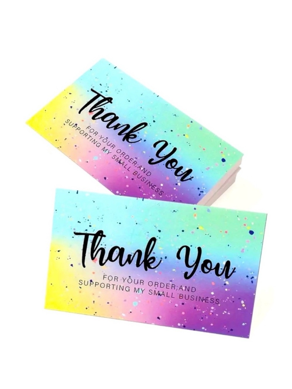 25 Multi Colored Thank You Cards